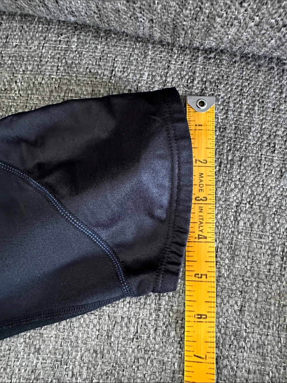 Nike Black Capri Leggings with Blue Trim and White Swoosh Back Zip Pocket Capri